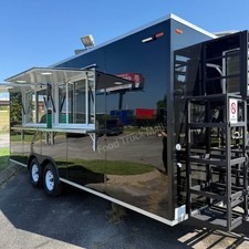 Black Concession Food Trailer
