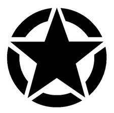 US American Army Star military badge multi size/colour choices car laptop phone