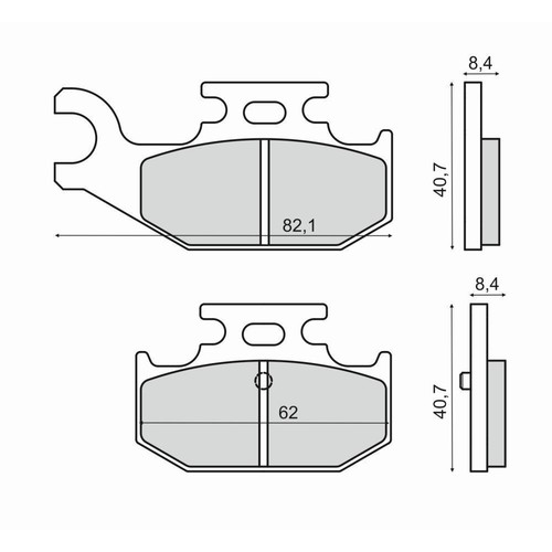 Front brake pads - brake, for