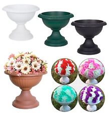 Grecian URN Plant Flower Pot Basket 42cm Round Base Planter Pots Garden Patio