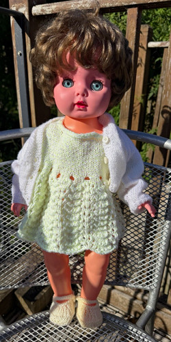 Vintage pram doll - vintage,