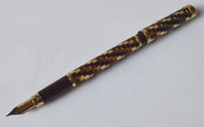 Waterman Lady Patricia Burgundy &Gold GT 18k Gold EF Nib Pocket Fountain Pen