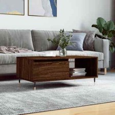 Coffee Table Brown Oak 90x50x36.5 cm Engineered Wood vidaXL