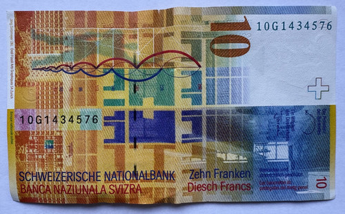 Switzerland francs banknote - switzerland, 10