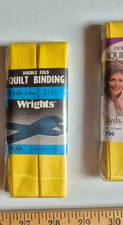 WRIGHTS DOUBLE FOLD BIAS QUILT BINDING  7/8" WIDE  3 YARDS  CANARY 086