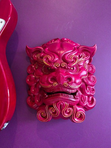 Foo dog mask wall relief - mask,