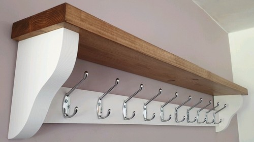 Coat rack with shelf rustic - shelf,