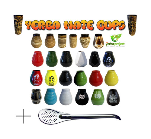 Yerba mate ceramic cup - yerba, gourd