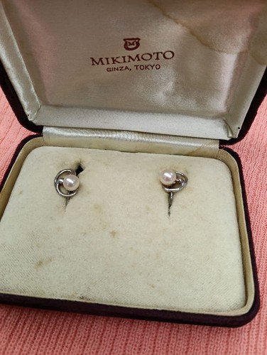 Auth mikimoto earrings akoya - mikimoto,