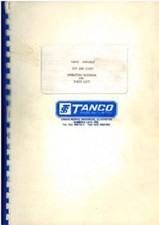 Tanco Bale Wrapper Autowrap Cut and Start Operators Manual with Parts List