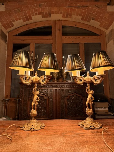 Pair antique style brass - antique,