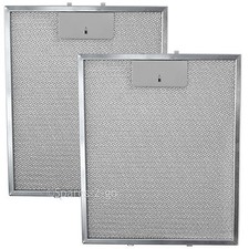 2 x Silver Grease Filters For BAUMATIC CANDY CAPLE Cooker Hood Metal 300 x 250mm