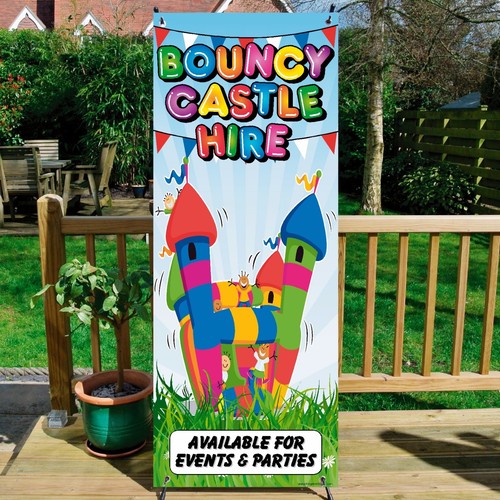 Bouncy castle hire sign - castle,