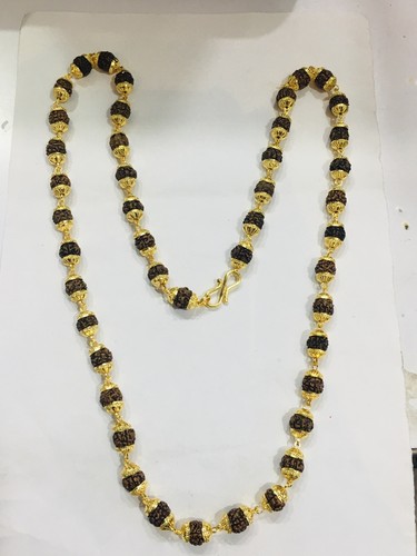 18k gold plated rudraksha - 18k,