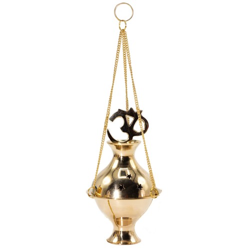 Hanging brass incense - hanging, burner