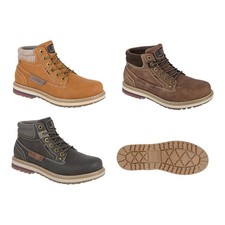 Route 21 Mens Waterproof Leather Work Hiking Boots Walking Ankle Waterproof Size