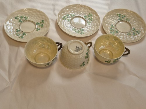 777 belleek set - of, teacups
