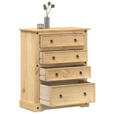Chest of Drawers 92 x 48 x 120  Solid Pine Wood, Chest of Drawers, Filing U1B1
