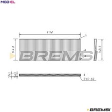 FILTER CABIN AIR FC1532 FOR