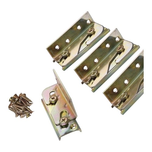 Wooden frame bed rail brackets - bed,