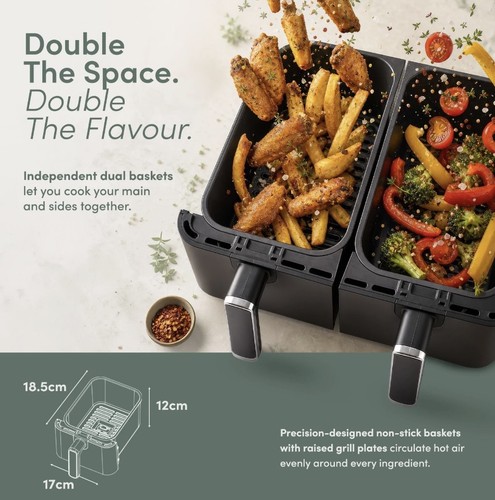 Keplin air fryer dual zone - dual,