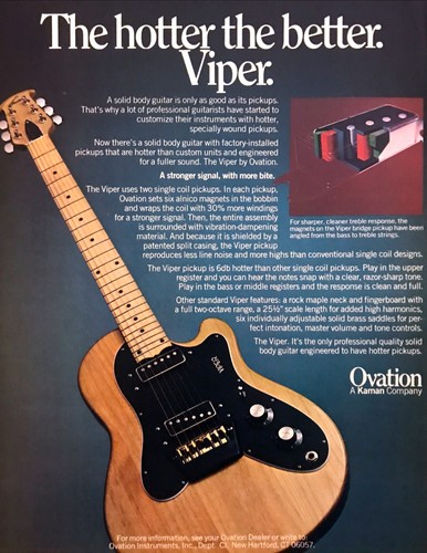 1977 ovation viper - viper, solid