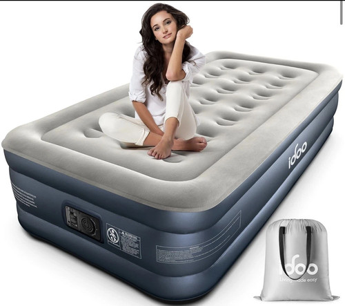 Idoo single air bed inflatable - single,