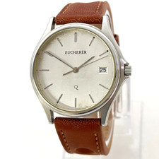 Vintage BUCHERER Watch Diver 100m steel silver mens 1.147.1.0.04