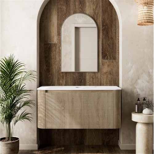 Fluted oak 1000mm wall - 1000mm,