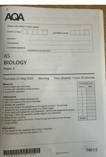 AQA A LEVEL 2025 BIOLOGY Paper 2 AS