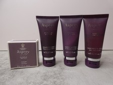 Asprey Purple Water Travel Soap Conditioner Lotion & Shower Gel 1.2 oz New