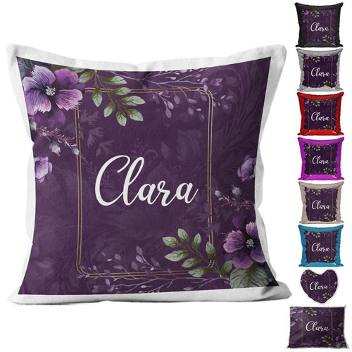 Personalised floral cushion - personalised,