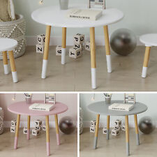 Kids Wooden Round Table Toddlers Small Children Home Nursery Play Room Furniture