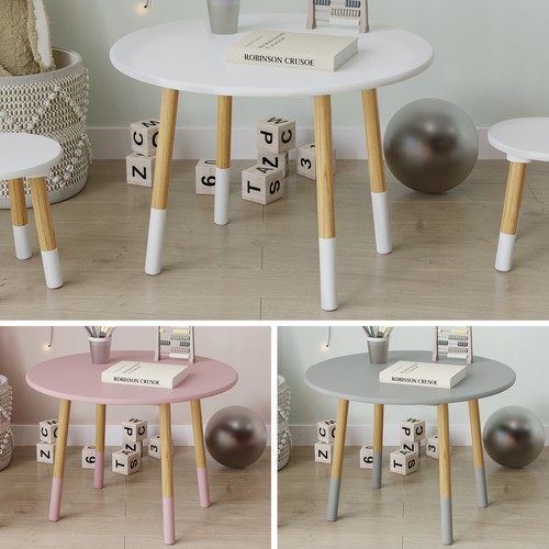 Kids wooden round table - wooden,