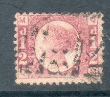 GB 1870 QV ½d rose red Bantam