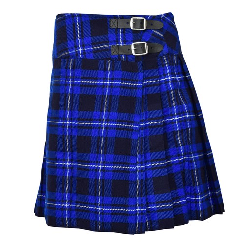 Ladies knee length blue - ladies, tartan