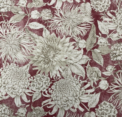 Purbeck linen fabric floral - purbeck,