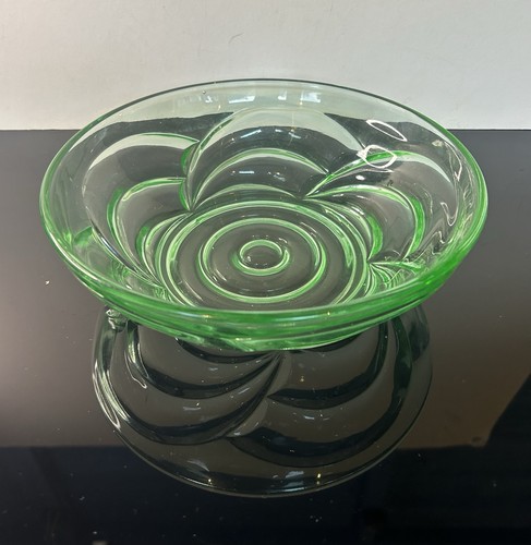Art deco bagley uranium glass - deco,