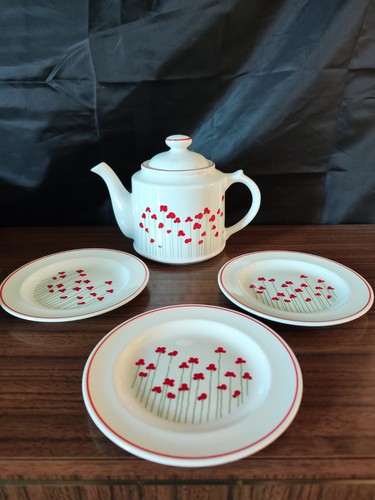 Wade poppies teapot with - teapot,