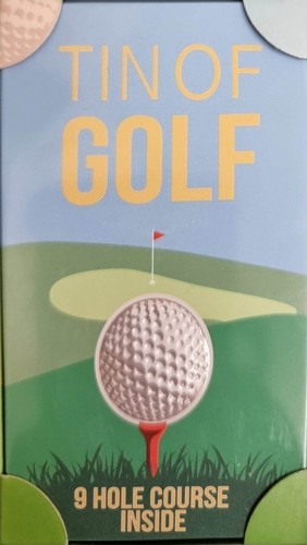 Tin golf hole course - of,