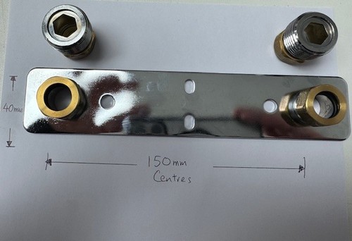 Chrome shower fixing bracket - shower,