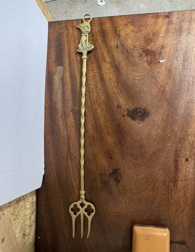 Brass toasting fork - brass,