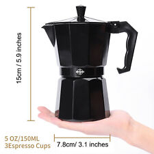 Italian Espresso Stove Top Coffee Maker 3/6 Cups Aluminium Percolator Moka Pot