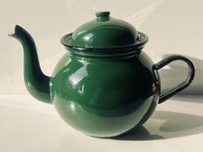 Vintage Green Enamel Kettle