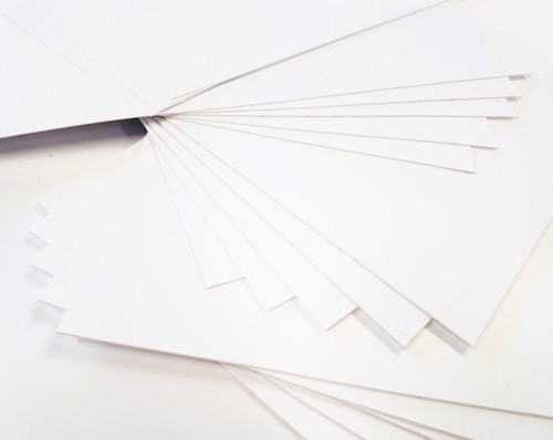 Plasticard sheet white matt - plasticard,