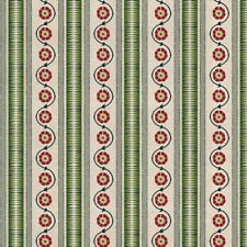 Indira Stripe linen Fabric Apple  Green Chess Design  Blind Curtain Upholstery