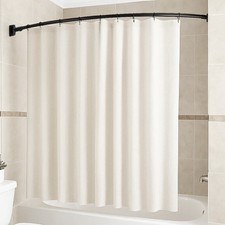 Black Curved Shower Curtain