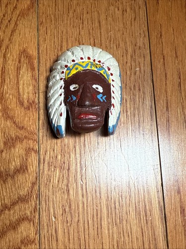 Early hand carved wood indian - early,