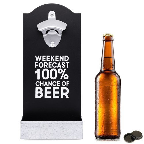 Wall mounted bottle opener cap - mounted,