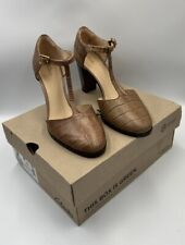 Clarks Croc Effect Shoes Leather Womens KAYLIN85 T Bar 2 Brown Heel UK 6 D EU 39